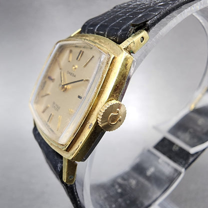 Omega De Ville Turler Watch Women 23mm Gold Dial Gold Plated Cal 620 Runs2