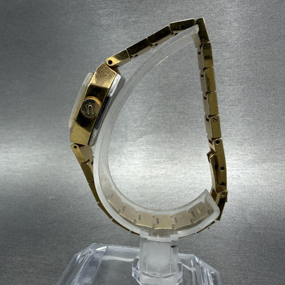 Bulova Accutron Watch Women 20mm Gold Dial Gold Tone Octagon PARTS VTG7