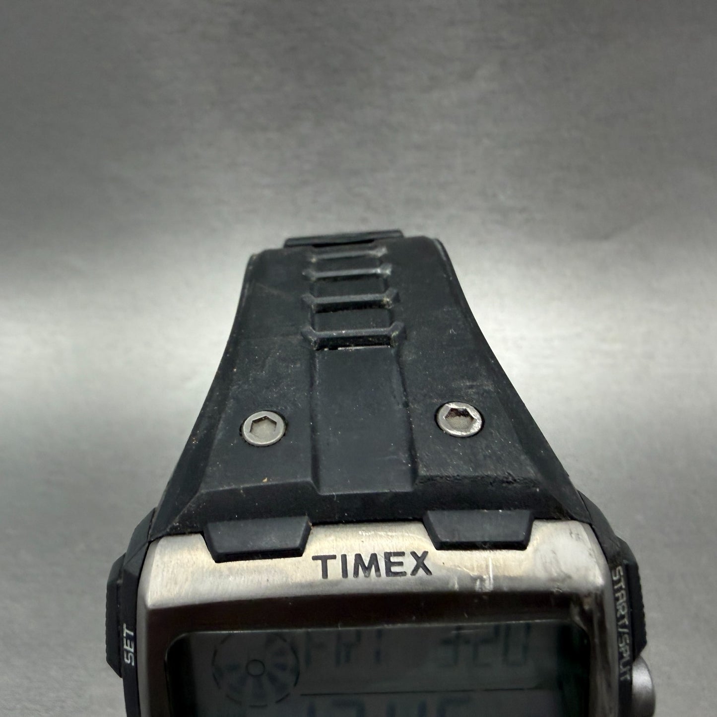 Timex Expedition Grid Shock watch Men 50mm Digital Black Alarm Chrono New Batt4