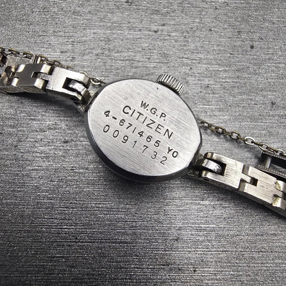 Citizen Claire Watch Women 14mm Silver Dial Silver Tone 4-671465 Vintage Works10