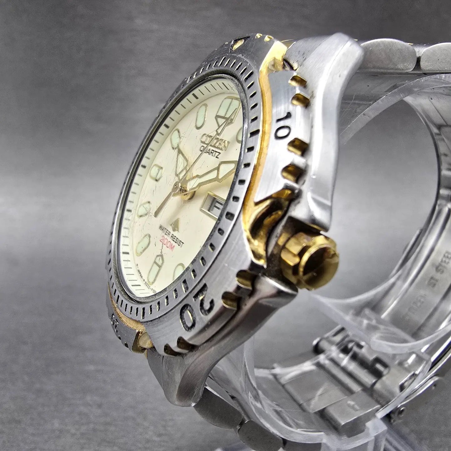 Citizen Promaster Dive Watch Men 40mm Cream Dial Two Tone Daydate READ!!! NewBat2