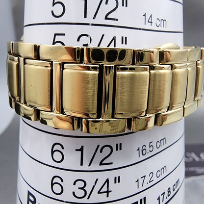 Bulova Sutton Tank Watch Women Black Dial Gold Tone Diamond Bezel New Battery14