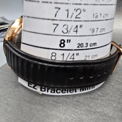 Bulova Harley Davidson Watch Men 43mm Black Dial Rose Gold Tone Date 78B115 Runs10