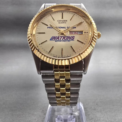 Citizen President Watch Men 35mm Champagne Dial Two Tone 1102-R12535 New Battery5