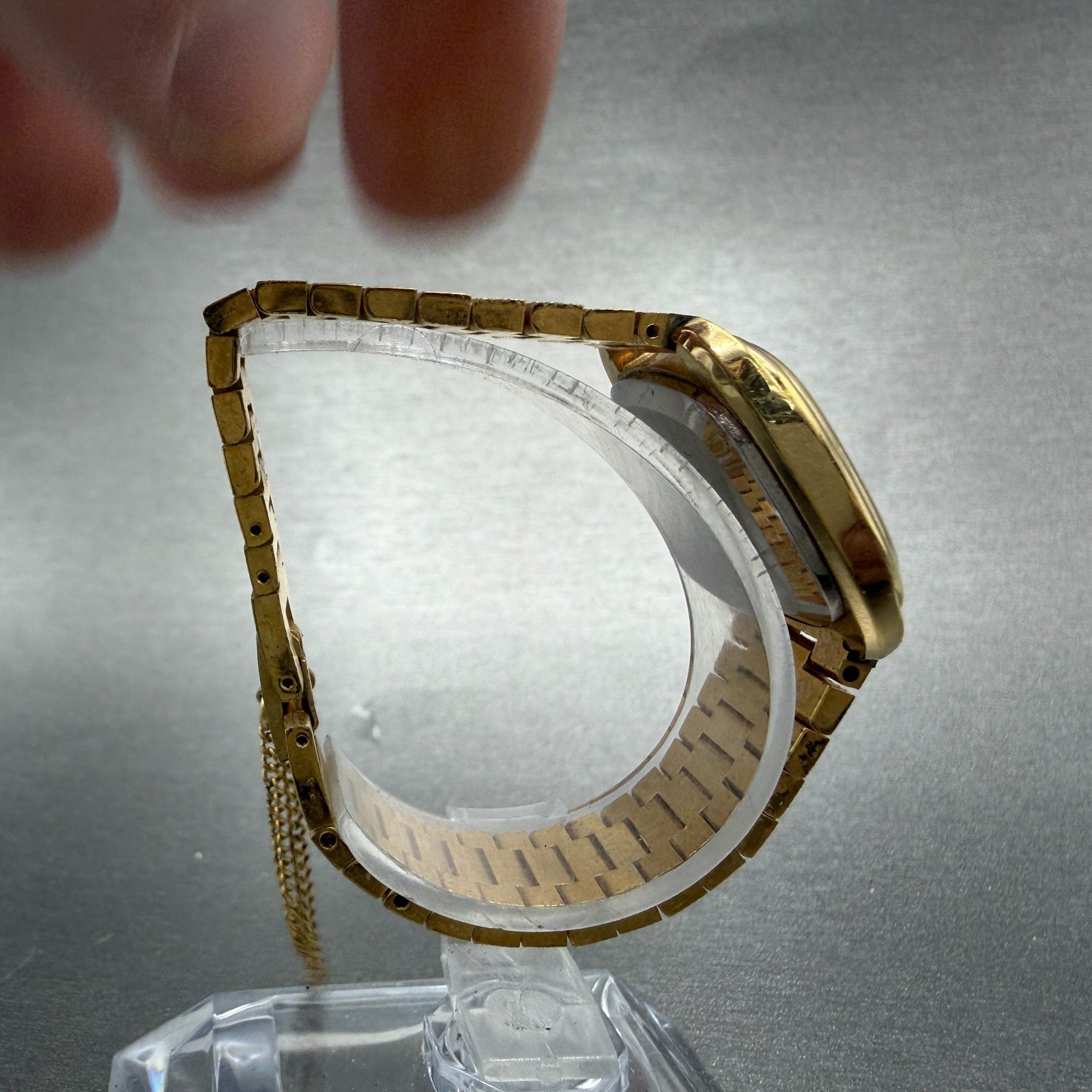 Rado Moncherie Watch Women 24mm Brown Dial Gold Tone Rectangle Manual Wind PARTS9