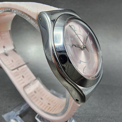 Swatch Irony COCO HO Watch Women 33mm Pink Dial Steel Round YLZ101 New Battery3
