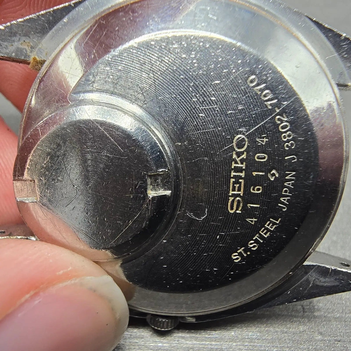 Seiko QT Watch Men 37mm Blue Dial Steel Date 3802 Movement 3802-7070 PARTS13