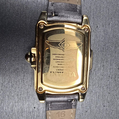Invicta Lupah Watch Women 30mm MOP Dial Gold Tone Rectangle 6748 New Battery10