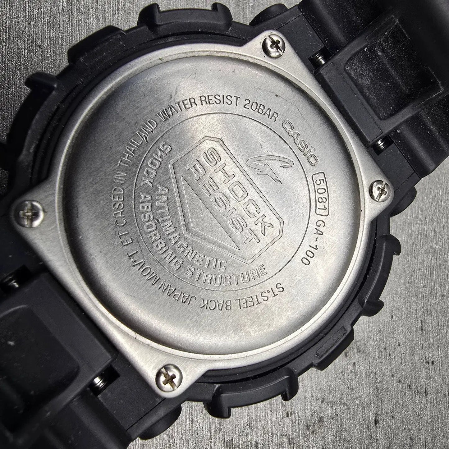 Casio G-Shock GA-100 Watch Men 50mm Black Dial Black Chrono Alarm New Battery KL10
