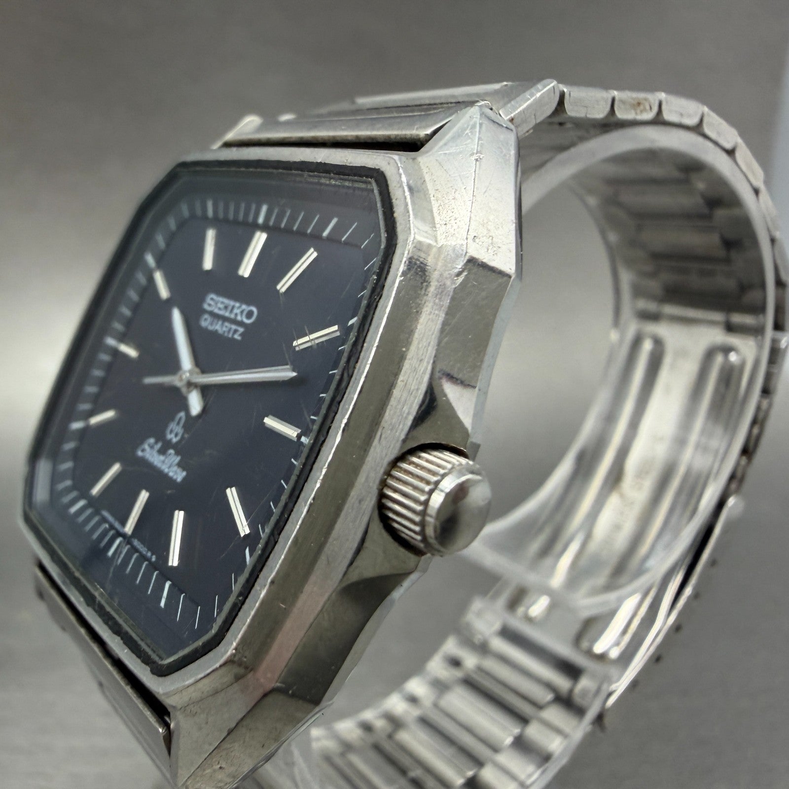 Seiko SilverWave Watch Men 34mm Black Dial Silver Tone 8221-500A New Battery2