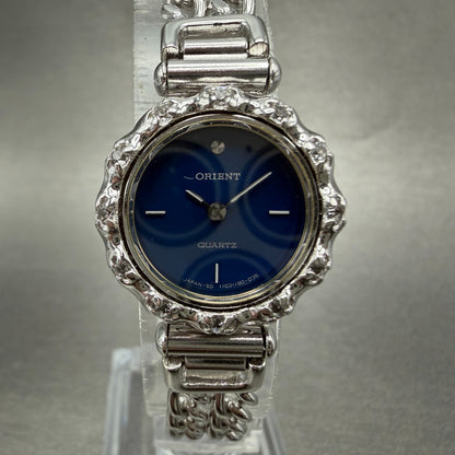 Orient Watch Women 21mm Blue Dial Silver Tone Round I110119-00 New Battery0