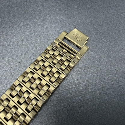 Seiko Tank Watch Men 26mm White Dial Gold Tone Date 7N225A10 New Battery READ!!10