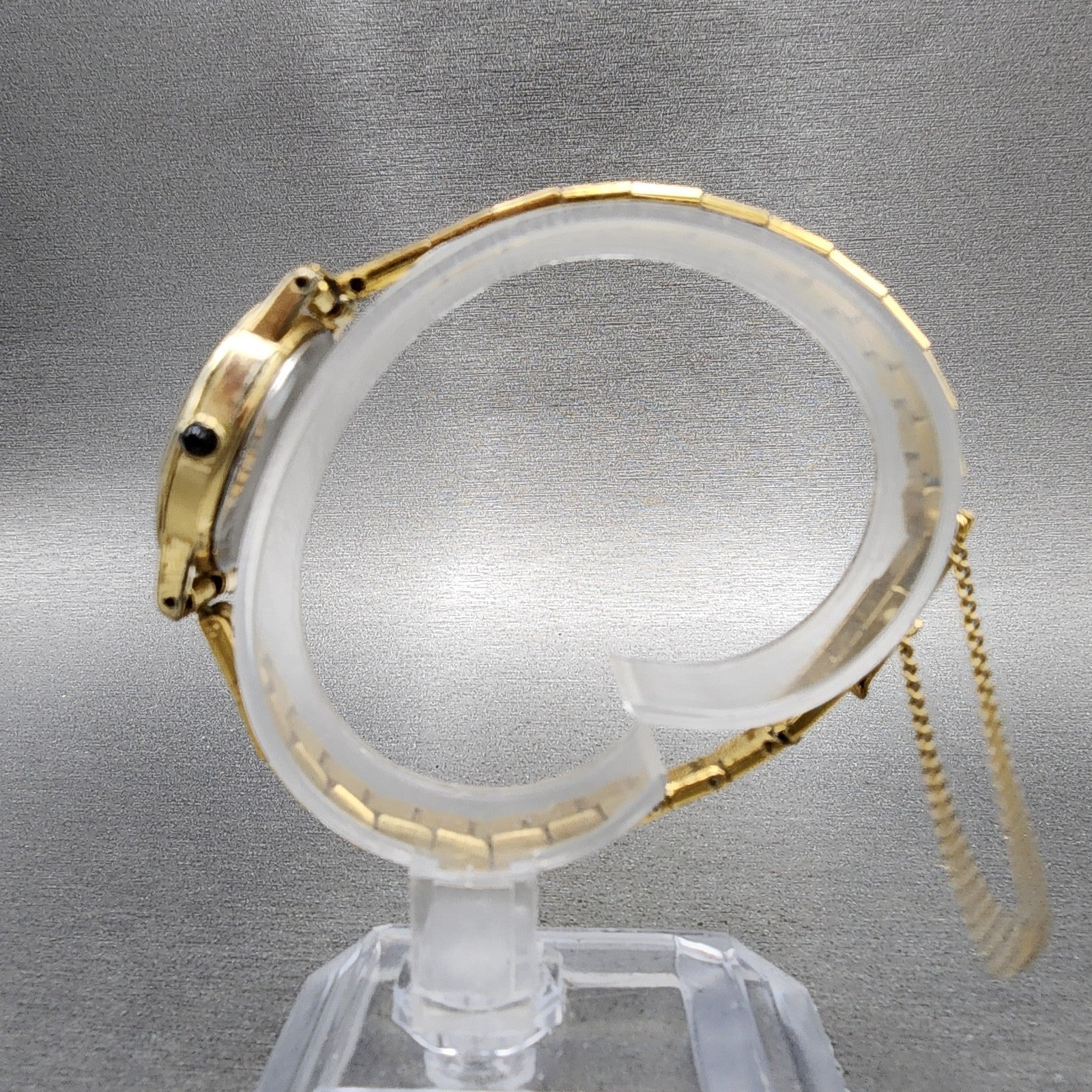 Seiko Watch Women 23mm Champagne Dial Gold Tone Octagon 26615009 New Battery6