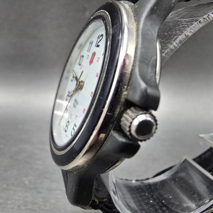 Victorinox Swiss Army Watch Men 37mm White Dial Black Date Round PARTS VTG GG3