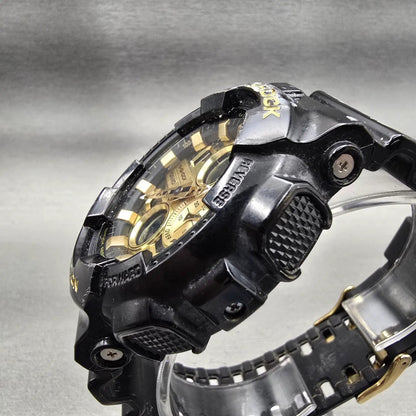 Casio G-Shock GA-140GB Watch Men 50mm Gold Black Chronograph Alarm New Battery2