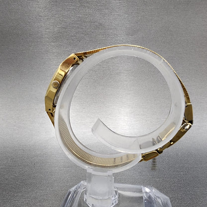 Seiko Watch Women 18mm Champagne Dial Gold Tone Rectangle 23205260 New Battery7