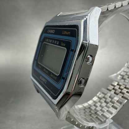 Casio 155-B817 Watch Men 34mm Digital Silver Tone Daydate Octagon PARTS3