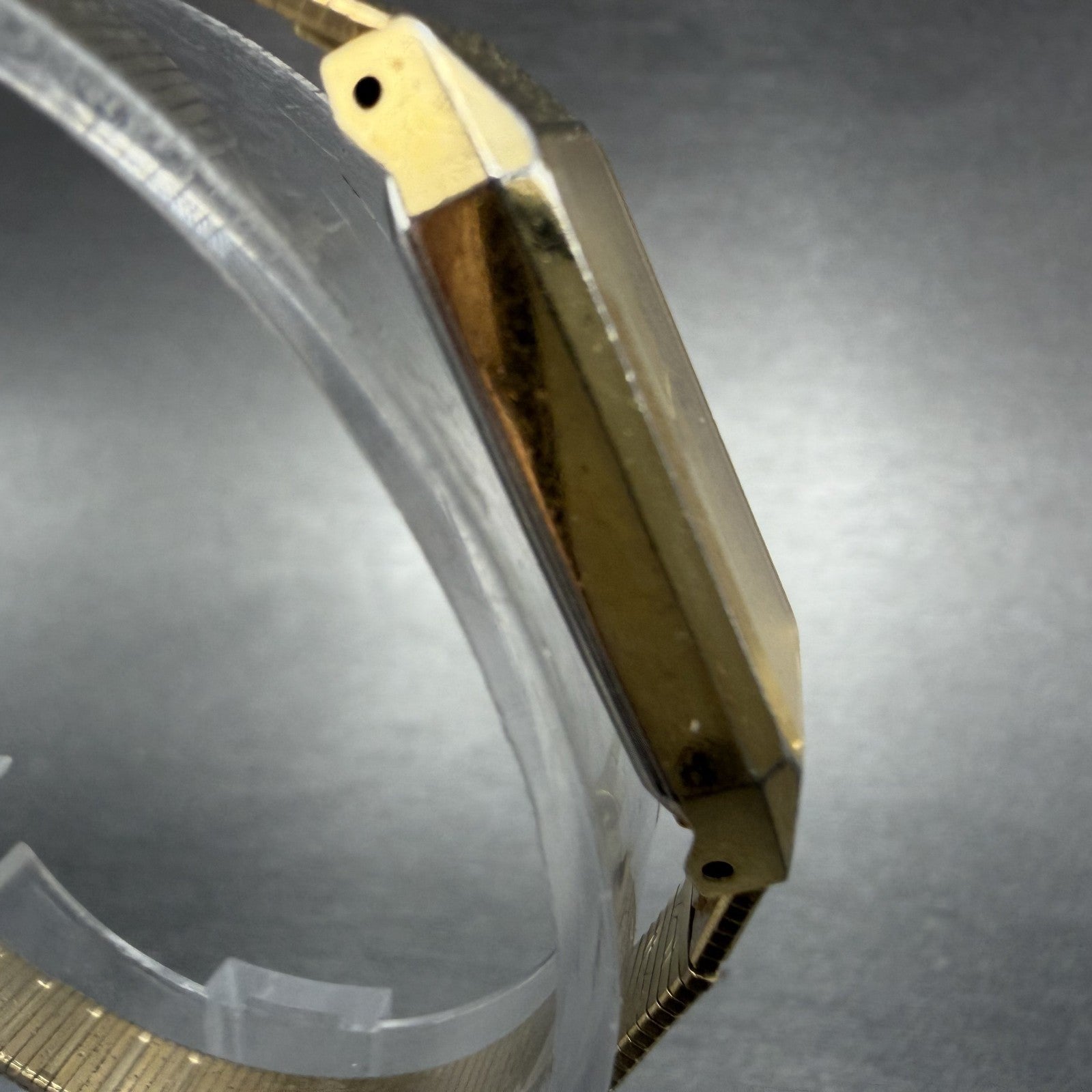 Citizen CQ Tank Watch Women 13mm Champange Dial Gold Tone 2250-223373 New Batt3