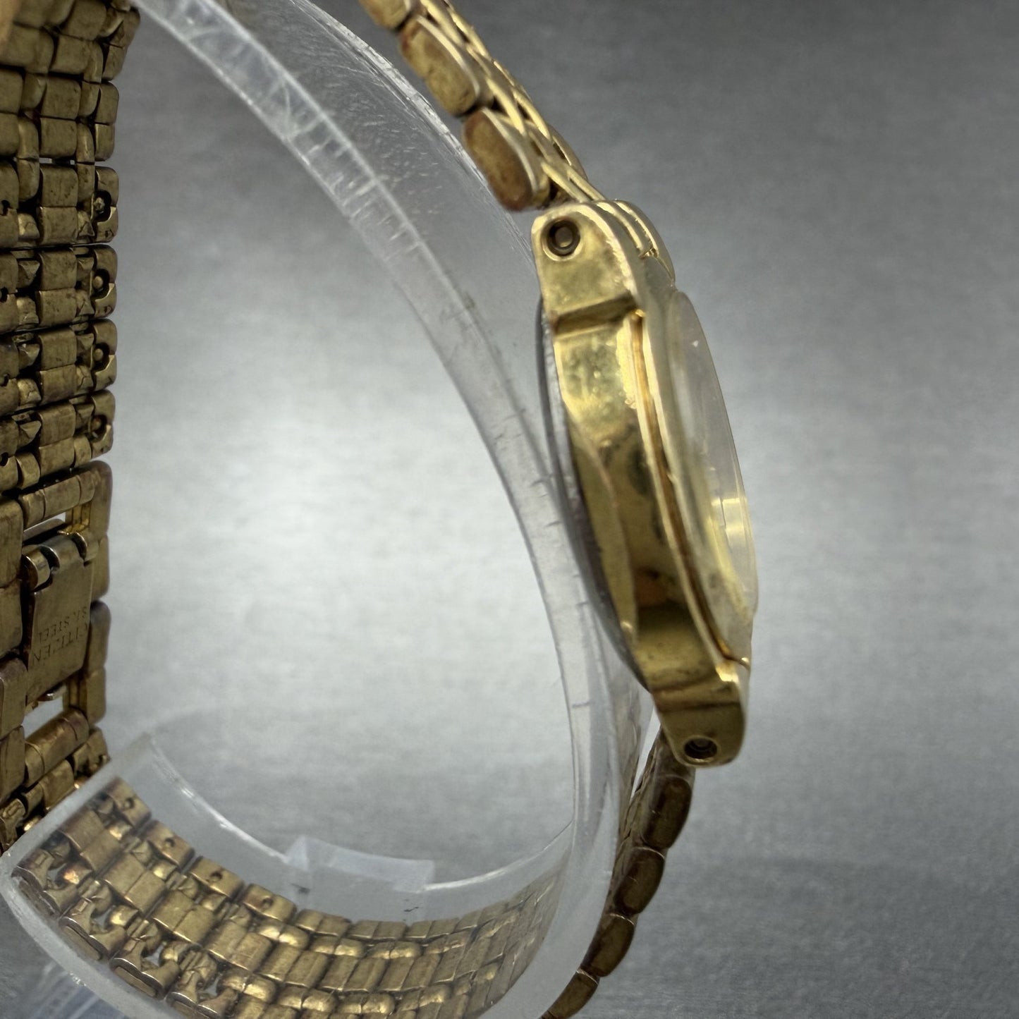 Citizen CQ Watch Women 20mm Champagne Dial Gold Tone Round 3220-K02791 New Batt4
