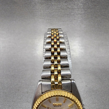 Seiko Watch Women 24mm Silver Dial Two Tone Daydate 7n830041 New Battery4