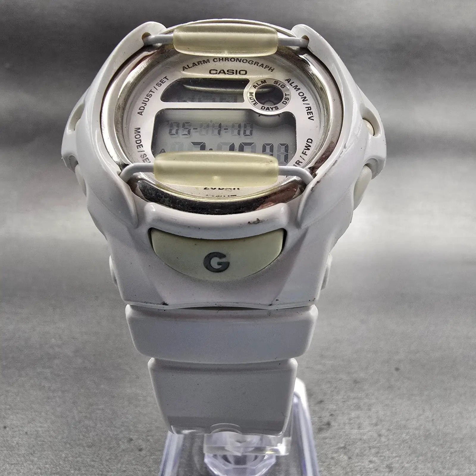 Casio Baby-G BG-169R Watch Women 42mm White Dial White Tone Alarm Chrono New Bat5