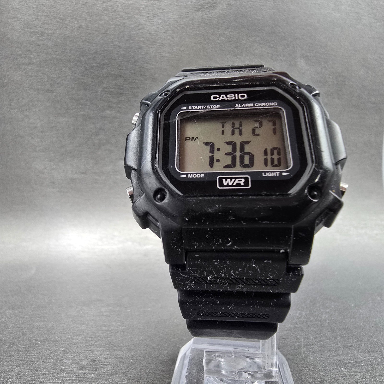 Casio Illuminator F-108WH Watch Men 43mm Black Alarm Chrono Digital New BatteryL5