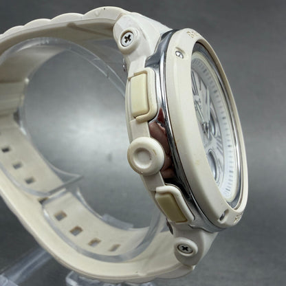 Casio Baby-G Watch Women 43mm Analog Digital White Alarm Chrono BGA-152 NewBatKL3