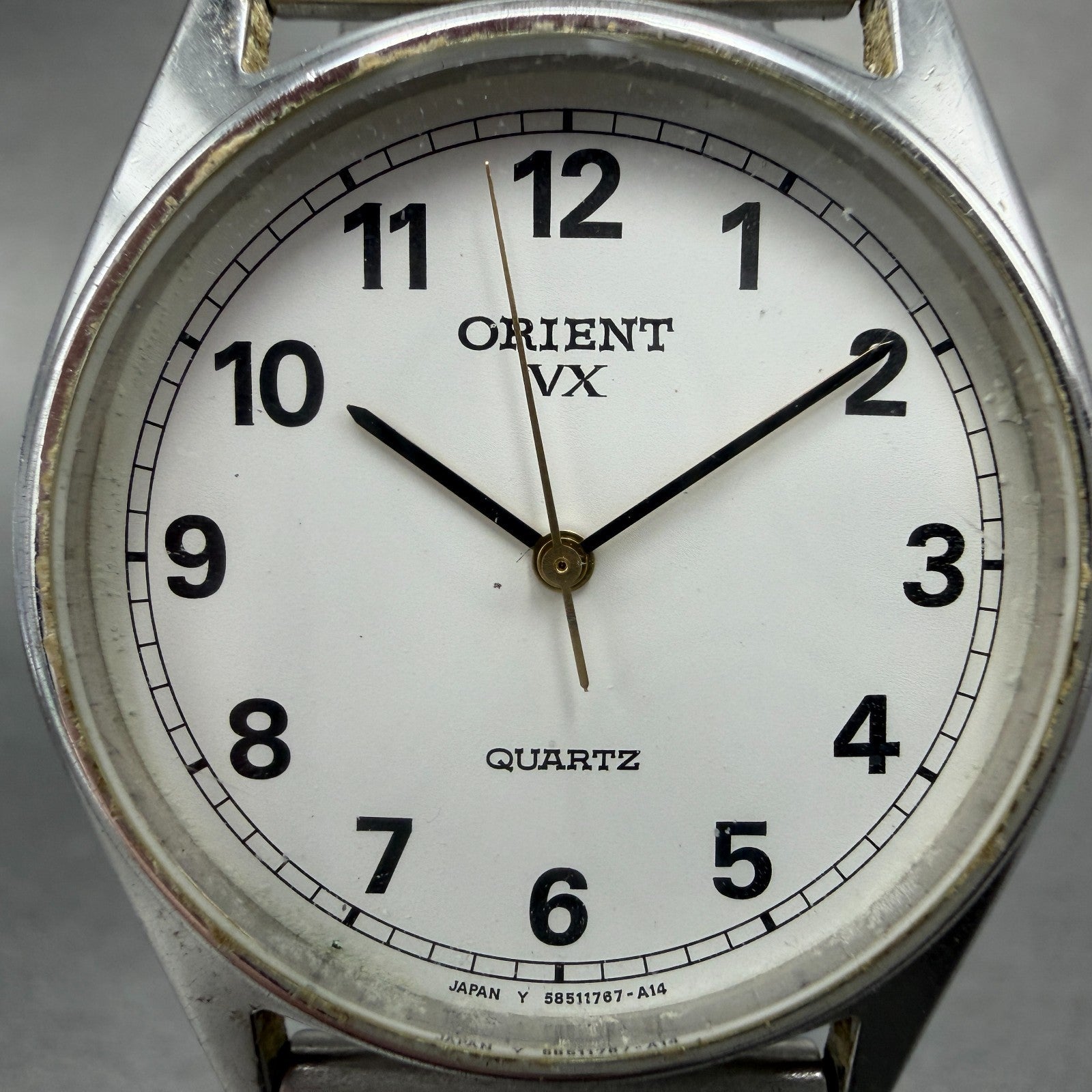 Orient VX Watch Unisex 32mm White Dial Silver Tone Round IT58517670 New Battery1