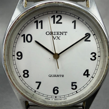 Orient VX Watch Unisex 32mm White Dial Silver Tone Round IT58517670 New Battery1