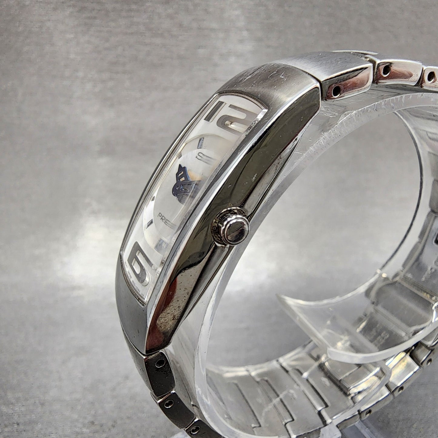 Seiko Premier Tank Watch Women 18mm Silver Dial Silver Tone 1n000cl0 NewBattery2