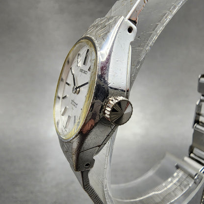 Seiko Special Watch Women 19mm White Dial White Gold Plated Manual Wind Runs2