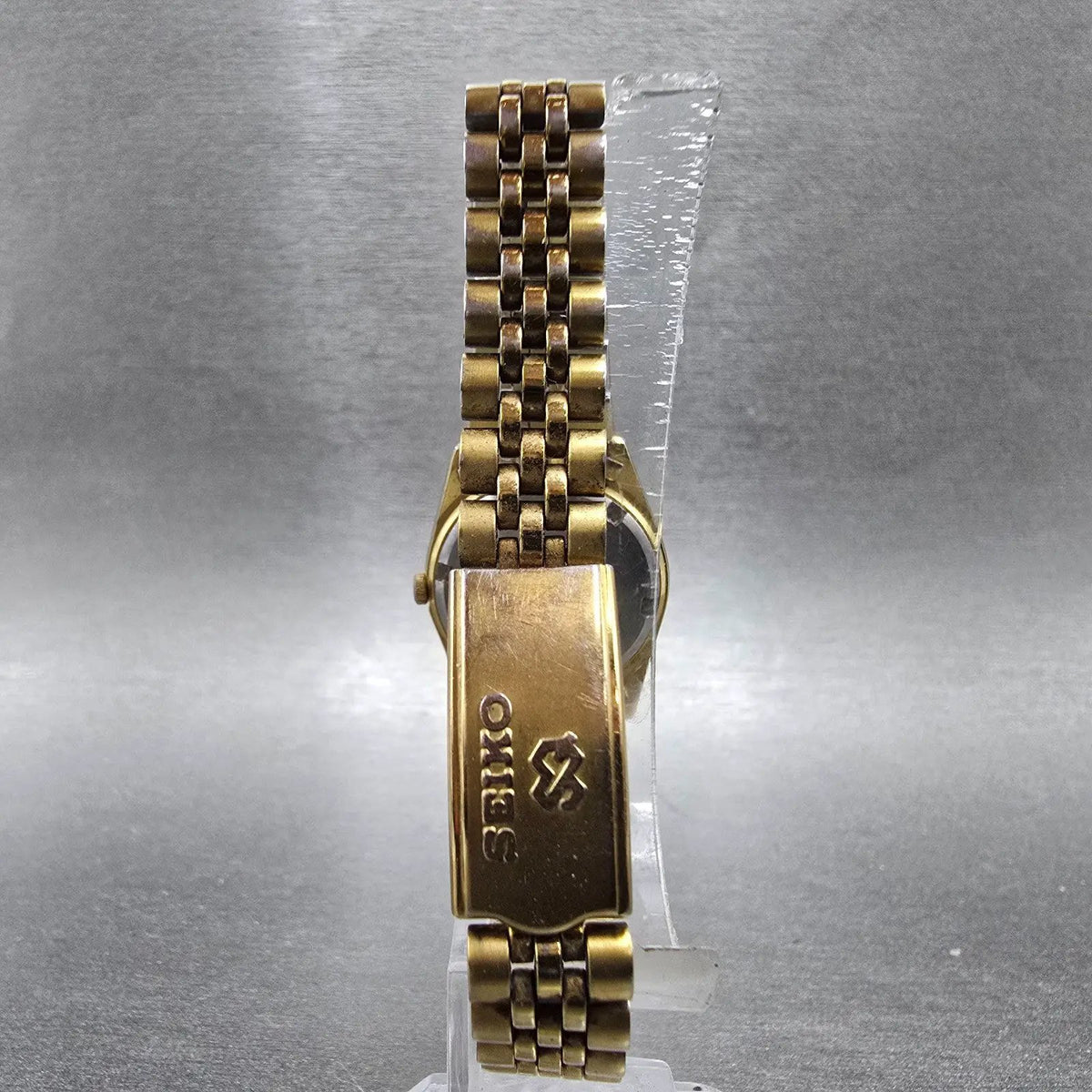 Seiko President Watch Women 24mm Black Dial Gold Daydate Round New Battery VTG7