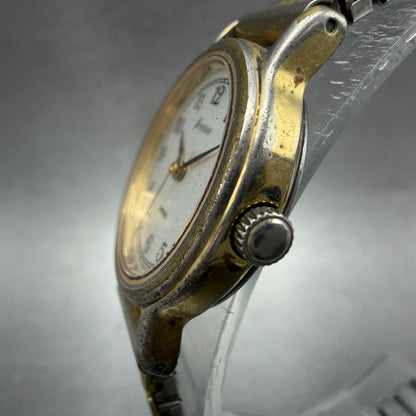 Seiko Avenue Watch Women 23mm Silver Dial Gold Tone Round 1F21-0D20 New Battery2