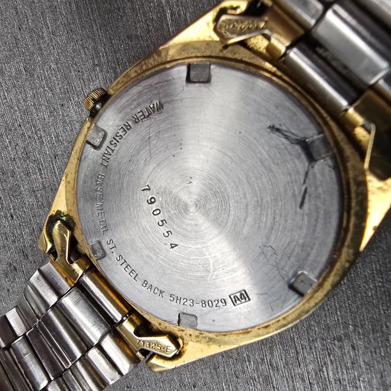 Seiko President Watch Men 36mm Gold Dial Gold Tone Daydate 5H23-8029 New Battery10