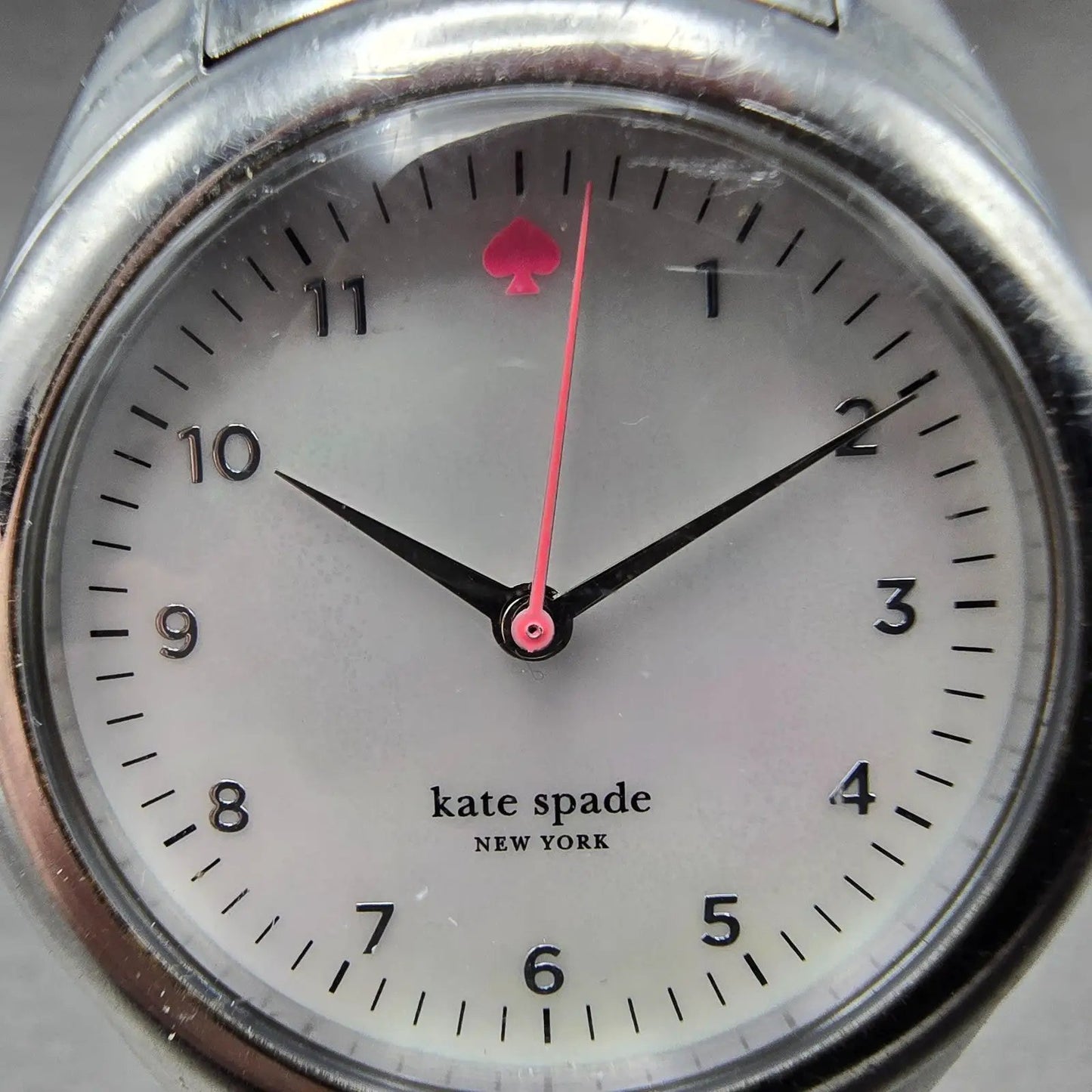 Kate Spade Seaport Watch Women 34mm MOP Dial Silver Tone Round 0026 New Battery1