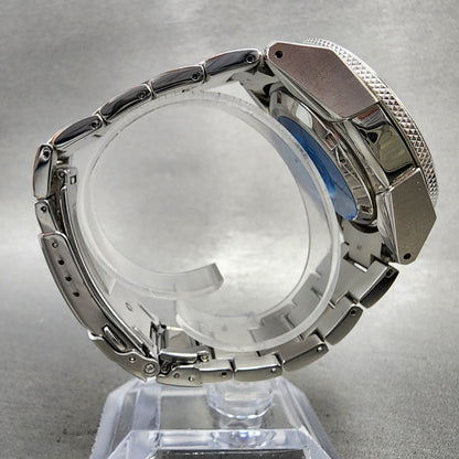 Seiko Prospex Save The Ocean Samurai Watch Men 44mm Blue Dial Steel Date Auto9