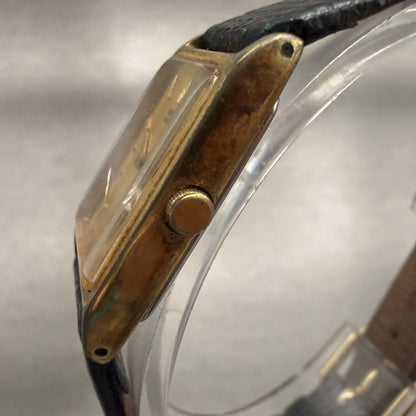 Seiko Tank Watch Women 17mm Gold Dial Gold Tone Rectangle 2020-5830 New Battery2