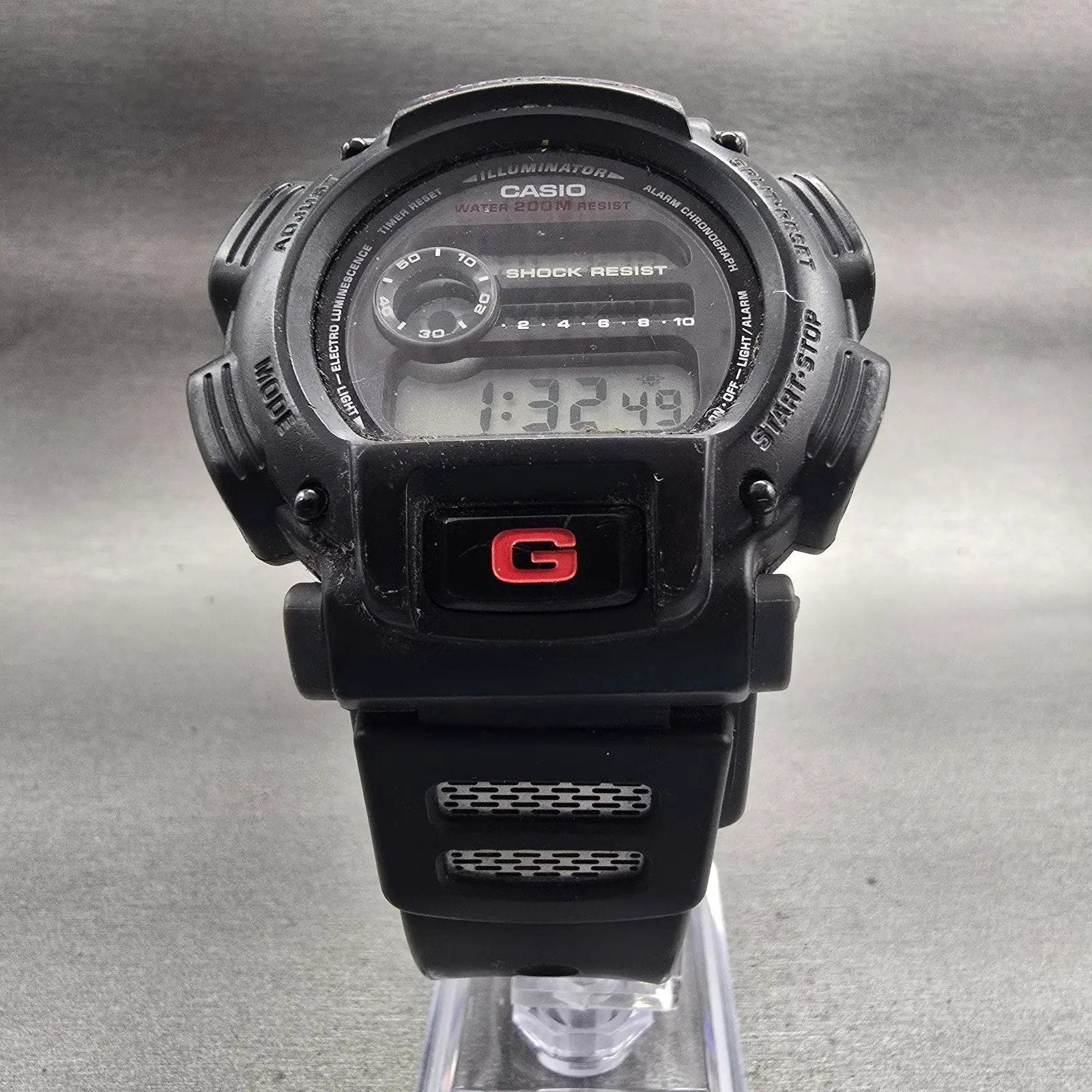 Casio G-Shock DW-9000 Watch Men 47mm Black Dial Black Tone Alarm Chrono New Batt5