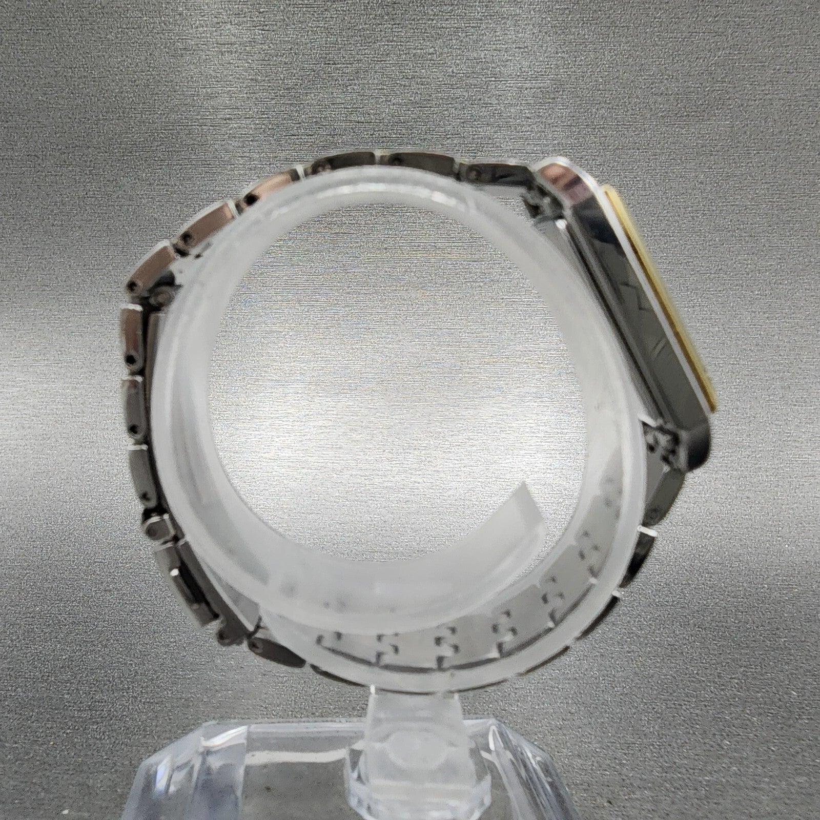 Seiko Solar Tank Watch Women 16mm White Dial Two Tone Rectangle V1160AA0 Runs8