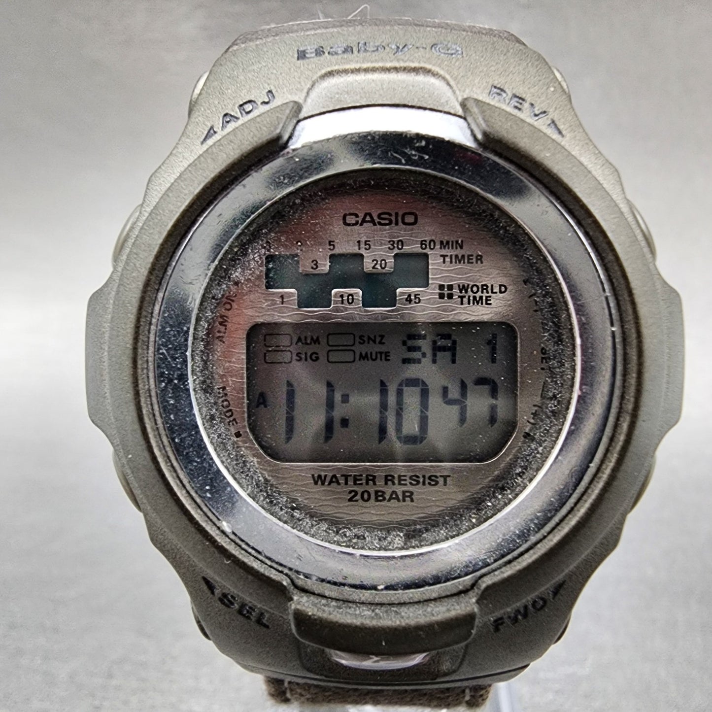 Casio BabyG BG1002DM Watch Women 40mm Digital Alarm Chrono Brown Tone New Batt1