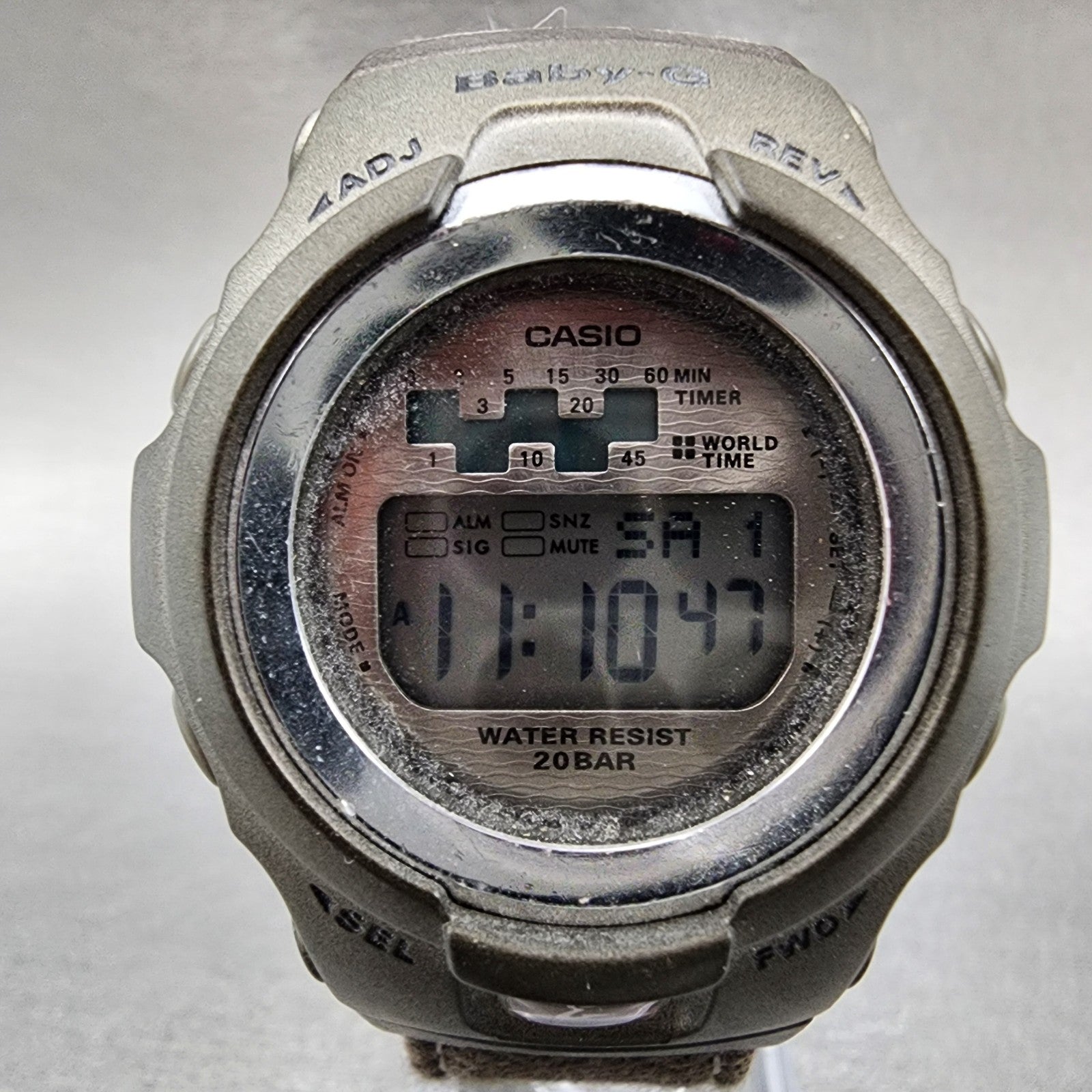 Casio BabyG BG1002DM Watch Women 40mm Digital Alarm Chrono Brown Tone New Batt1