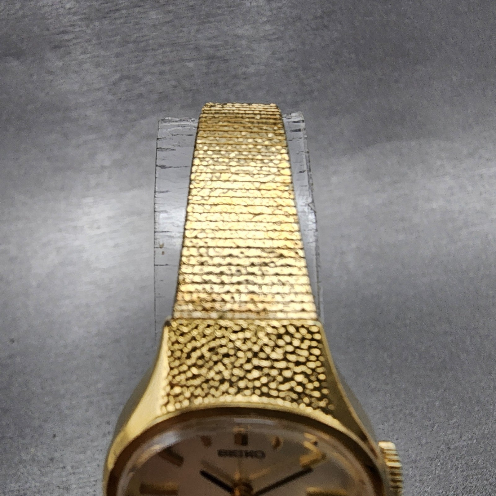 Seiko Watch Women 22mm Champagne Dial Gold Tone Oval Manual 11047140 Runs4