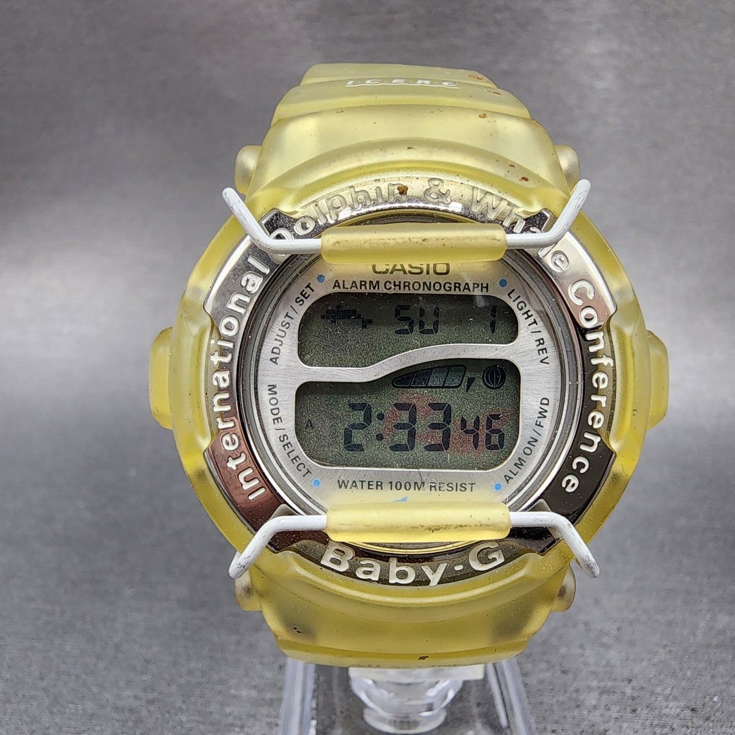 Casio BabyG BG1000K Watch  Women 43mm Digital Clear Case Alarm Chrono New Batt0