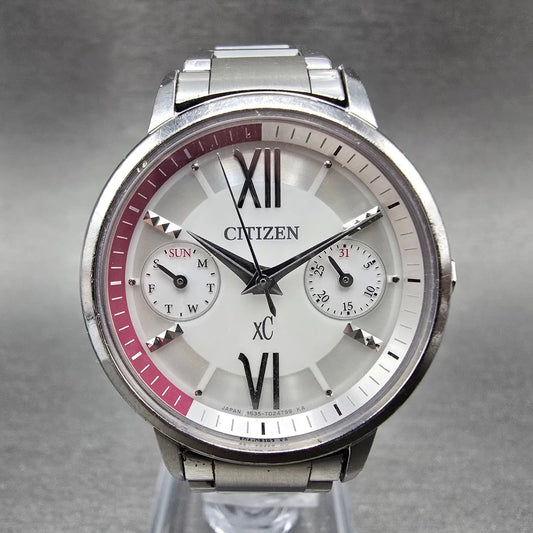 Citizen xC Eco-Drive Watch Women 31mm White Dial Silver Daydate Round Works0