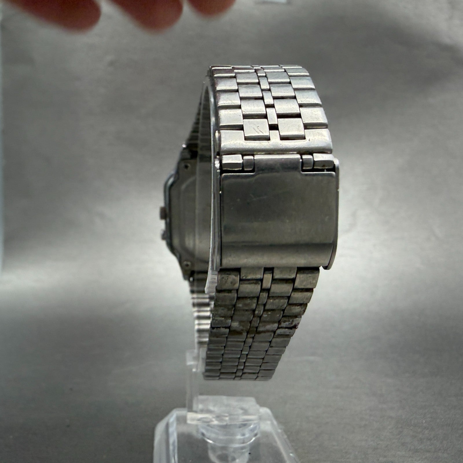 Seiko ALBA Analog Digital Watch Men Luminous Dial Silver Tone V072-5020 PARTS8