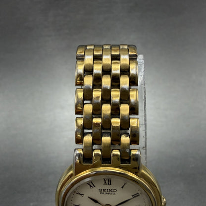Seiko Watch Women 25mm Cream Dial Gold Tone Date Round 7N89-F020 New Battery4