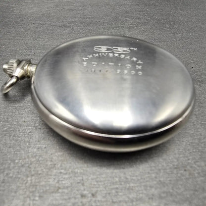 Harley Davidson Pocket Watch Men 50mm White Dial Silver Small Seconds New Batt7