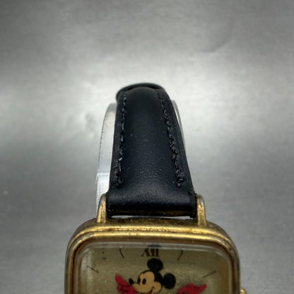 Seiko ALBA Mickey Mouse Watch Women 24mm Champagne Dial Gold Tone New Battery4