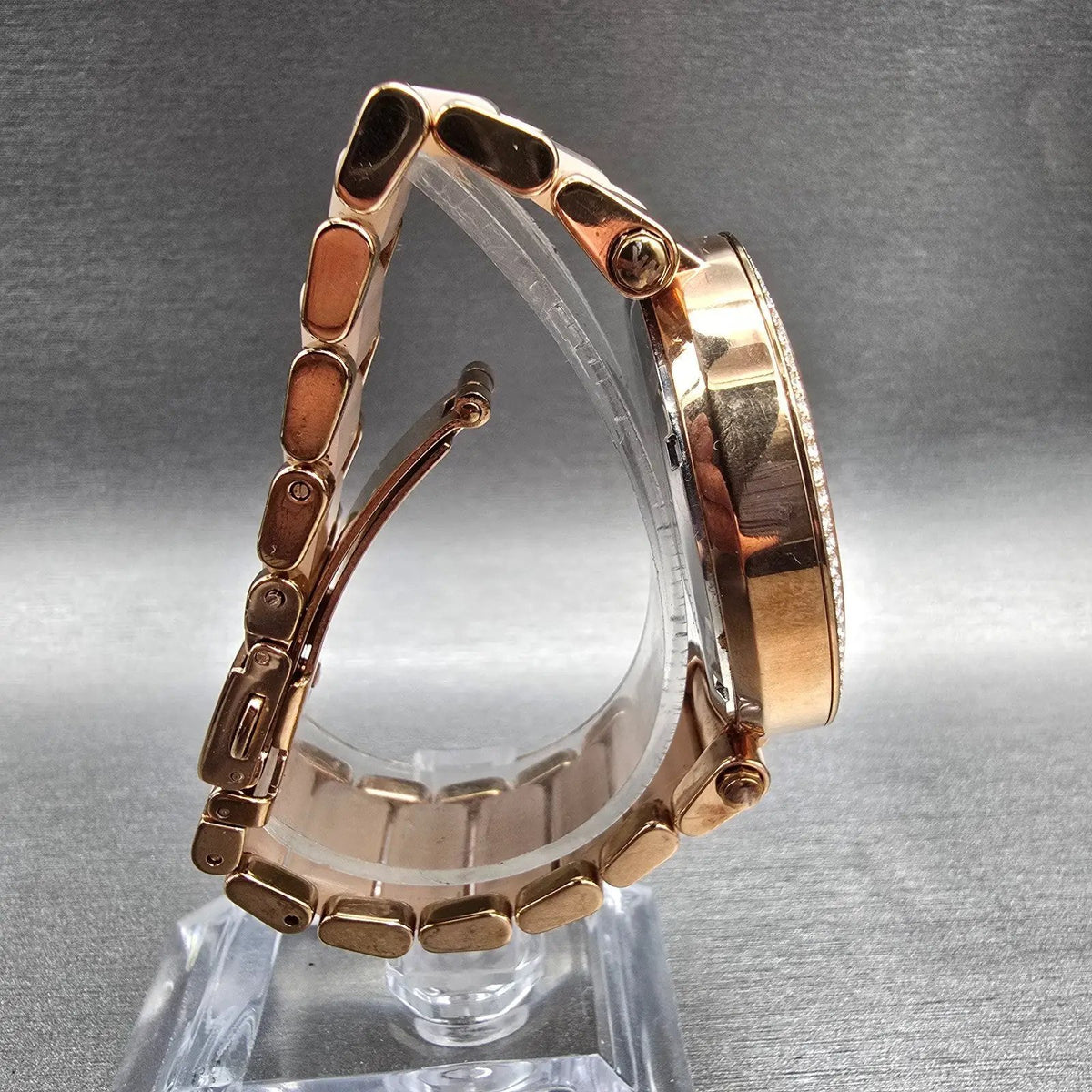 Michael Kors Parker Watch Women 39mm Rose Gold Gemmed Round MK6176 New Battery8