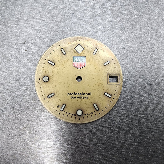 Tag Heuer Professtional 2000 Watch Dial Gold Tone Swiss Mader 26mm Date